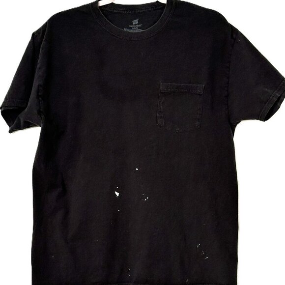 Hanes Other - Black Tee Men's Size Large With Front Pocket